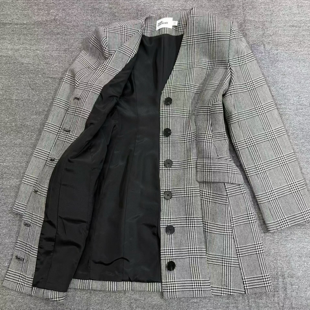 Self Portrait Check Blazer Mini Dress - Picture 7 of 9